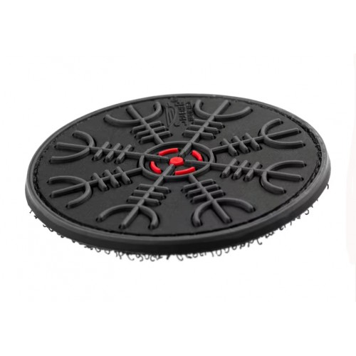 Helm of Awe Patch (SWAT), The Helm of Awe Rubber Patch features the iconic Norse Ægishjálmr symbol, a legendary emblem associated with strength, protection, and determination